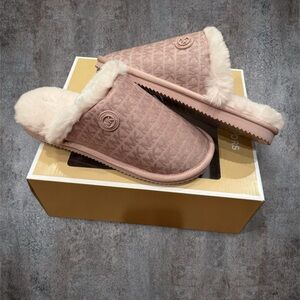 new in box michael kor's slippers.